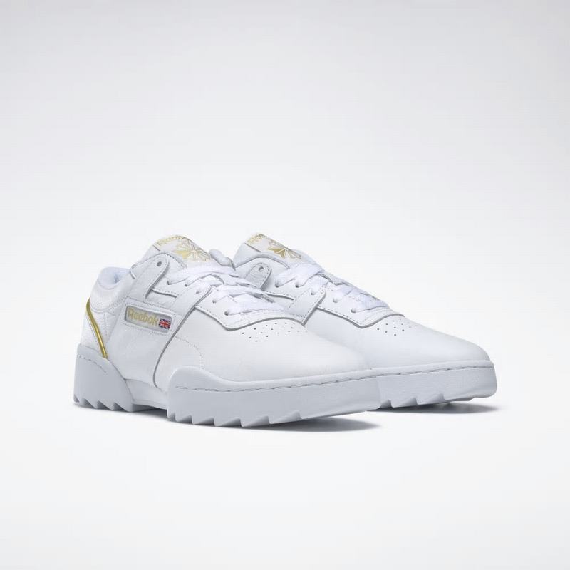 Tenisi Reebok Workout Ripple Og Dama Albi/Aurii Metal/Albi Romania TE2621SE